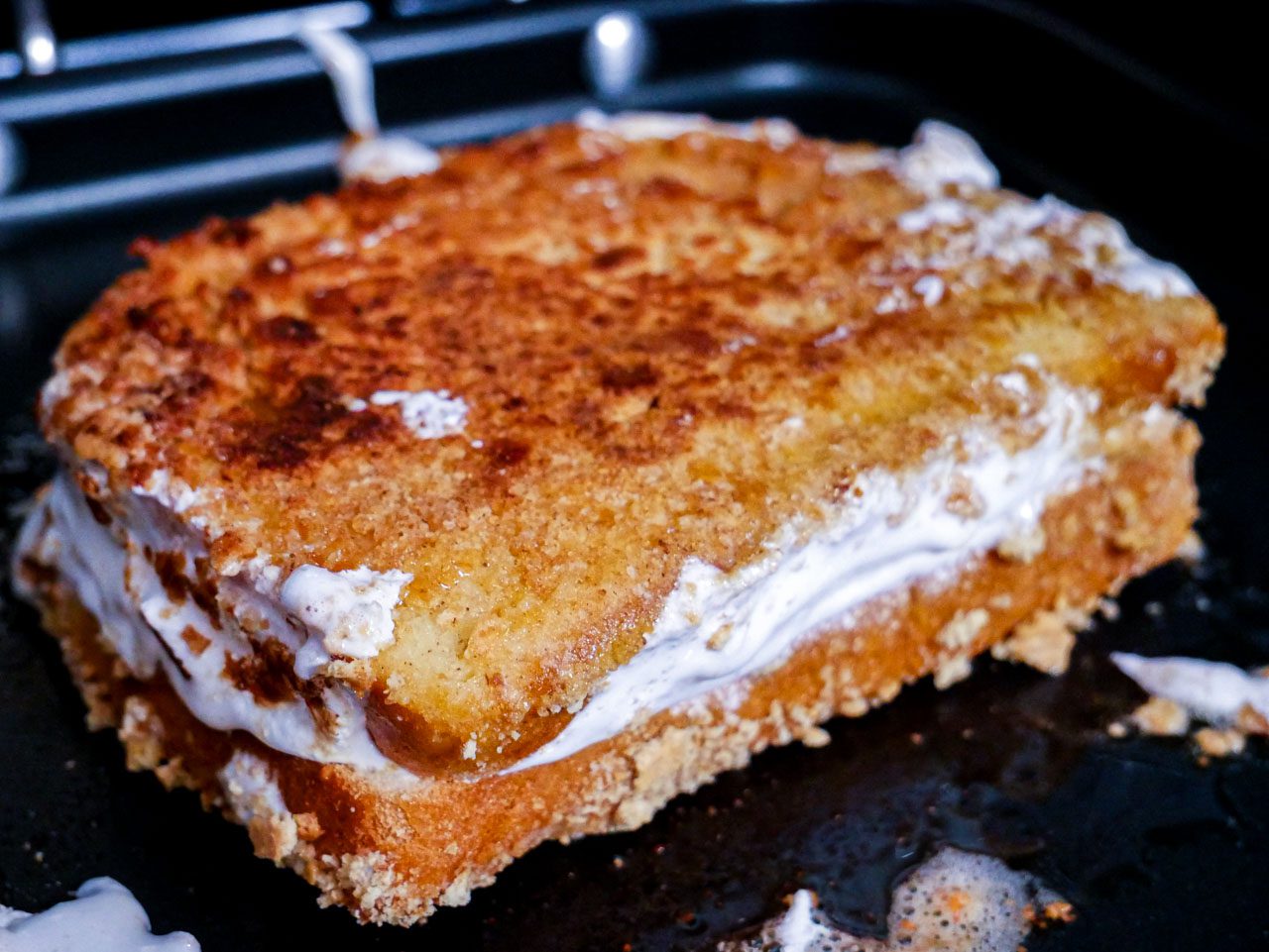 S'mores French Toast on a griddle