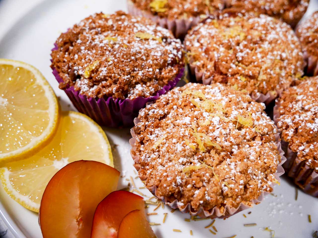 Plum Muffins with Crumble (Gluten-free)